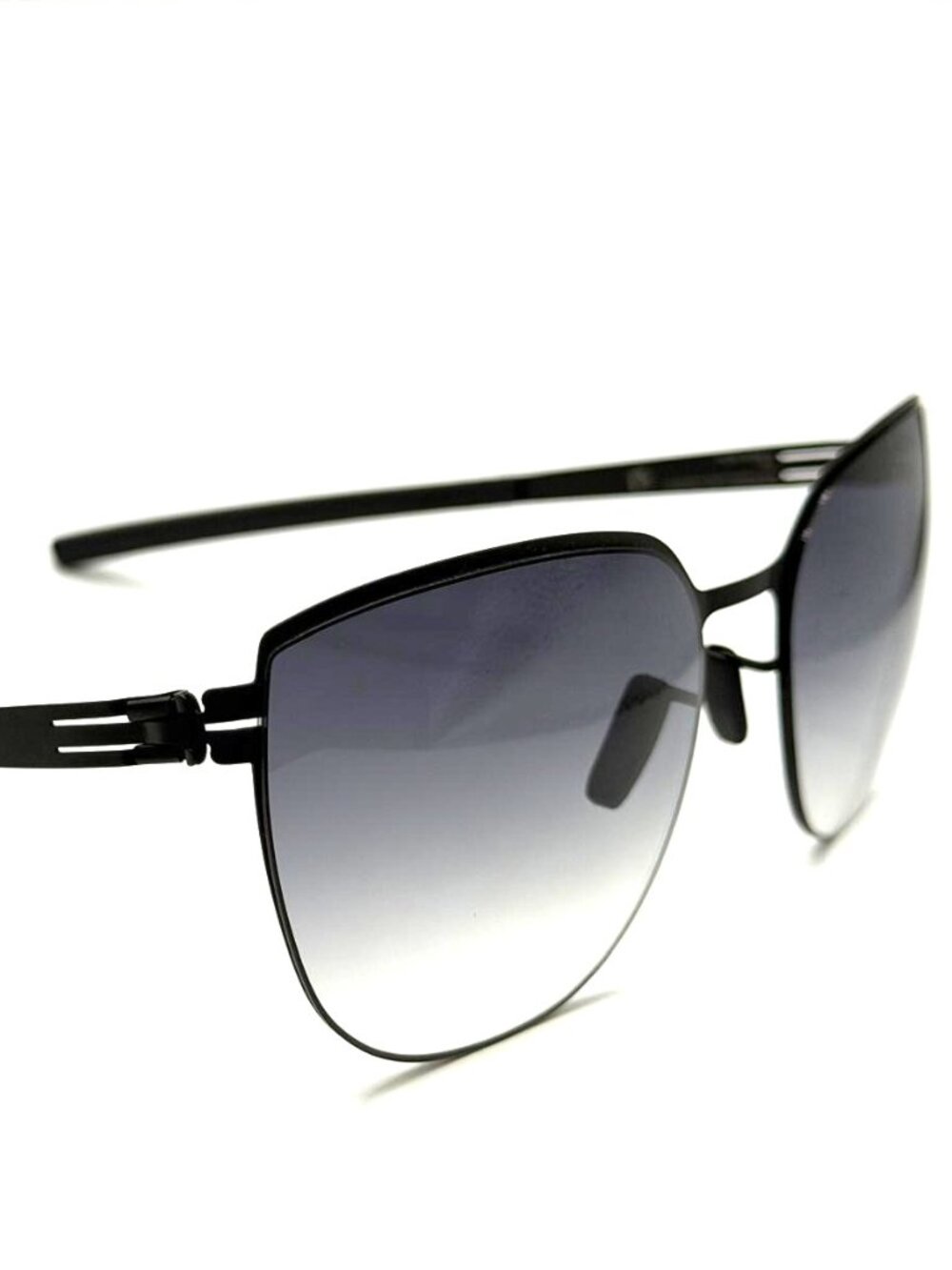 NEW IC! BERLIN NATALIE Z BLACK/BLACKCLEAR NYLON UNISEX SUNGLASSES 58MM 20 145